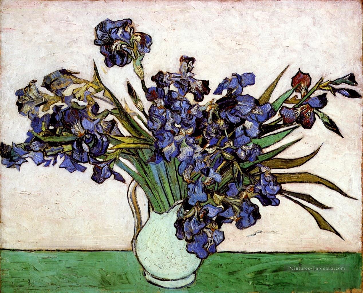 Vase avec Iris Vincent van Gogh Peintures à l'huile